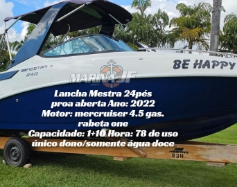 Lancha Mestra 24pés proa aberta